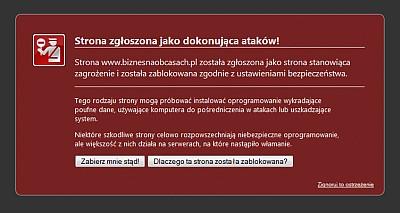 Atak na stronę internerową